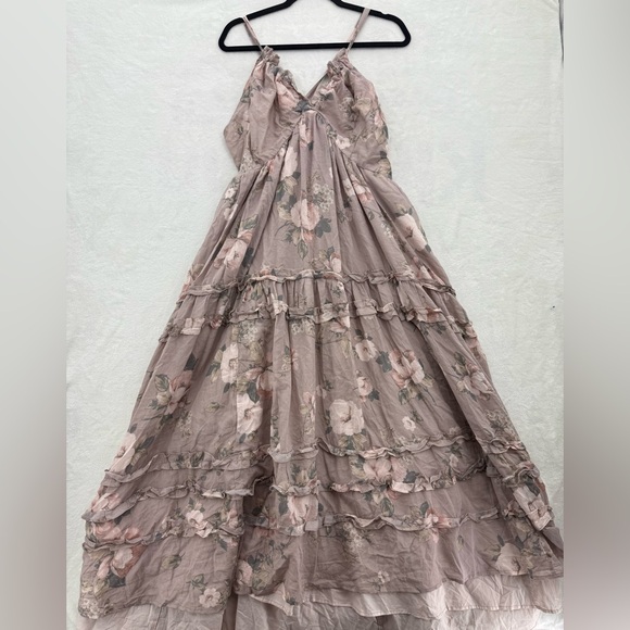 Torrid Festi Floral Halter Maxi Dress Ruffles Size 2 (18-20) Cottagecore Easter - Picture 3 of 9